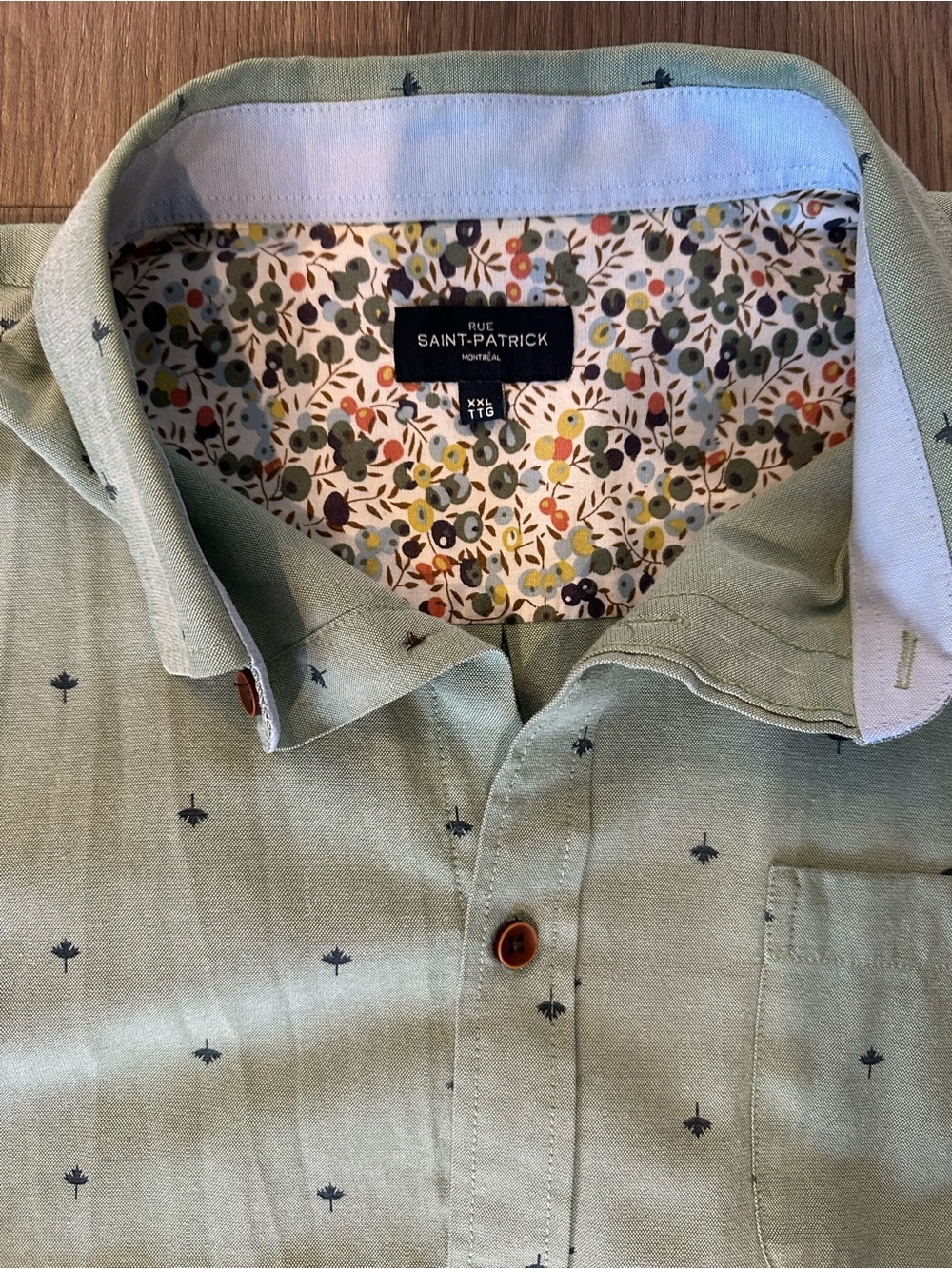 Men's Sage Green Button-Up Shirt